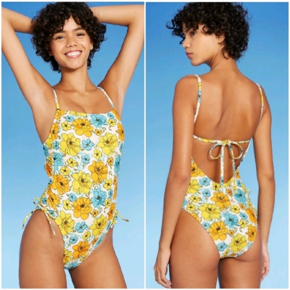 Xhilaration Juniors' Side-Cinch One Piece Swimsuit